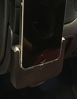 Photograph of an iPhone car dock